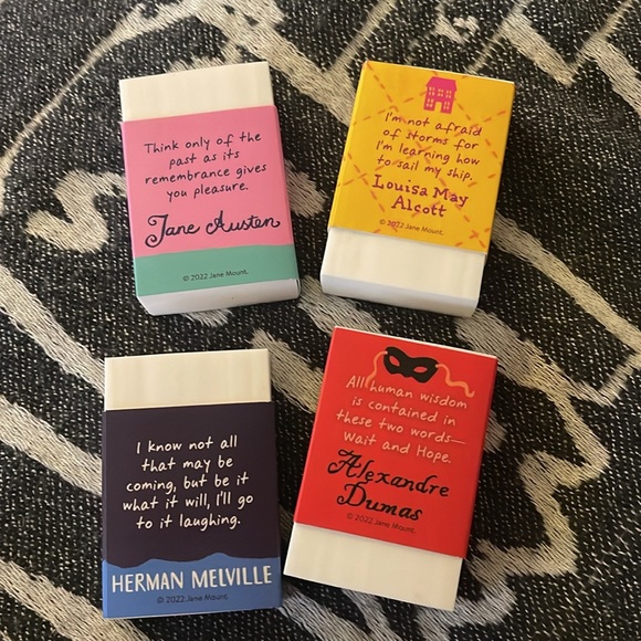 ($10) Bibliophile Erasers - Picture 3 of 12
